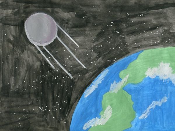 Работы семейного конкурса рисунков, поделок и аппликаций на День космонавтики (12 апреля)